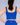 Back view of cobalt blue sports top.