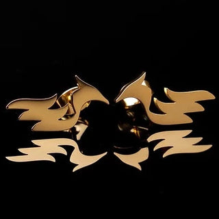 gold phoenix earrings