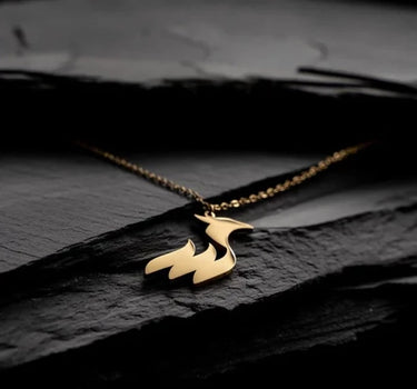 gold saina phoenix necklace