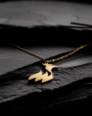 gold saina phoenix necklace